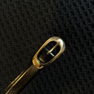 NWT Womens Zara Black Belt with Gold Oval Buckle size S/80